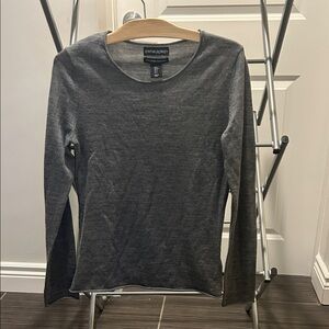 Cynthia Rowley fine merino wool crew neck grey sweater. Size small.